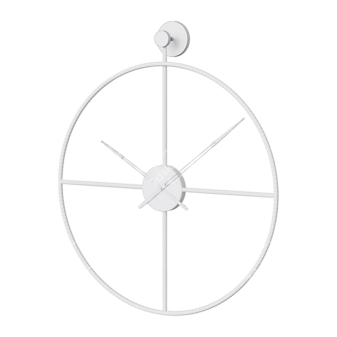 Elegant Milano Wall Clock 3D model image 2