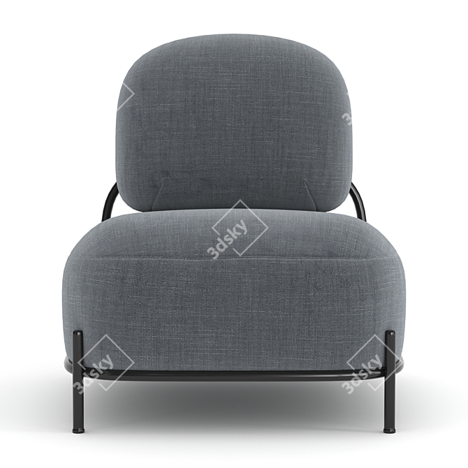 Sophisticated Gray Claudio Bellini Sofa: Ultimate Comfort in Style 3D model image 2