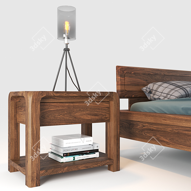 Modern and Chic: Bueno Bed Set 3D model image 3