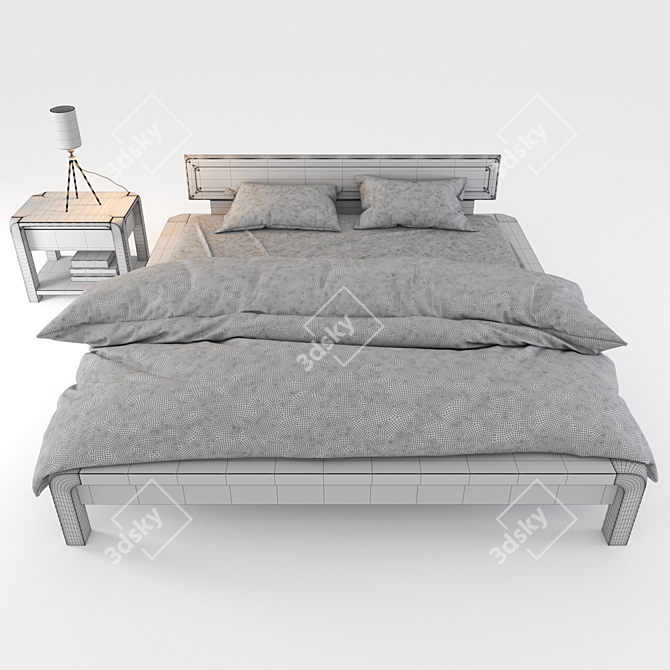 Modern and Chic: Bueno Bed Set 3D model image 4