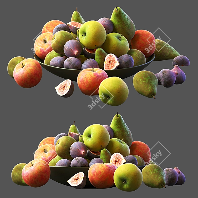 Premium Fruits Collection 3D model image 1