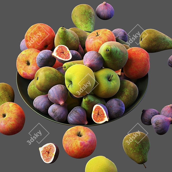 Premium Fruits Collection 3D model image 2