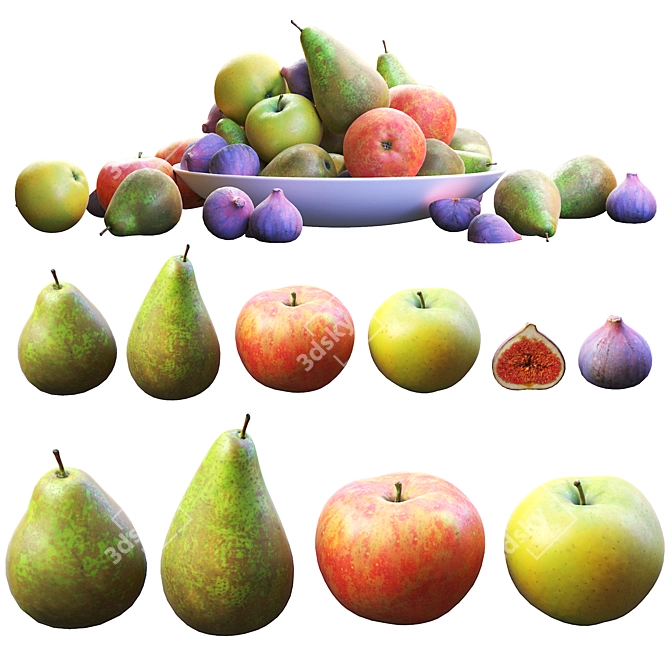 Premium Fruits Collection 3D model image 10