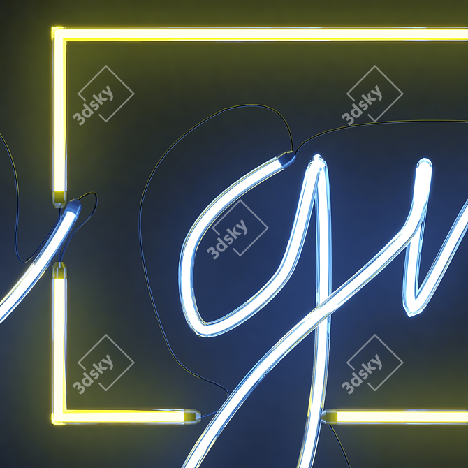 Customizable Neon Lights 3D model image 3