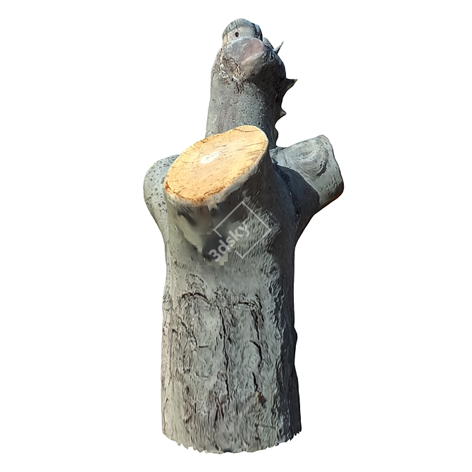 Natural Tree Trunk 40 3D model image 4