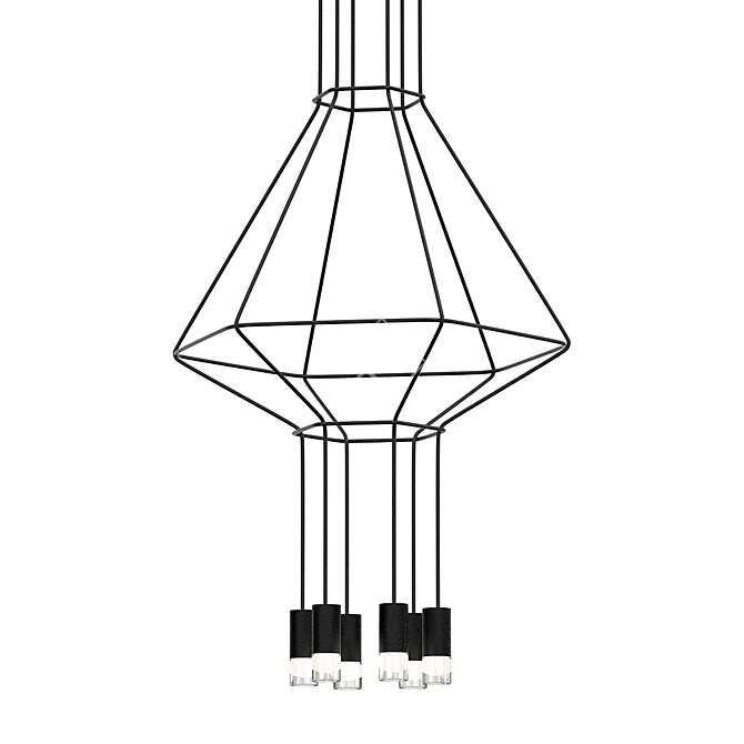 ImperiumLoft VIA Wireflow Chandelier 3D model image 1