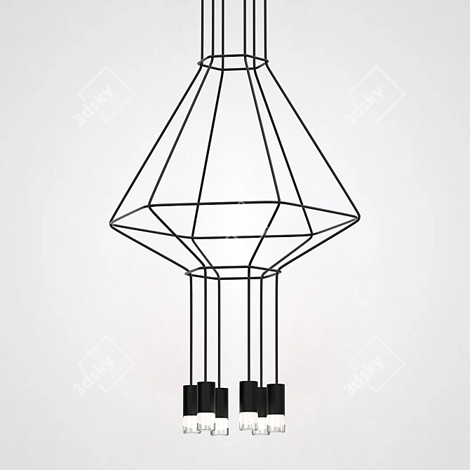 ImperiumLoft VIA Wireflow Chandelier 3D model image 2