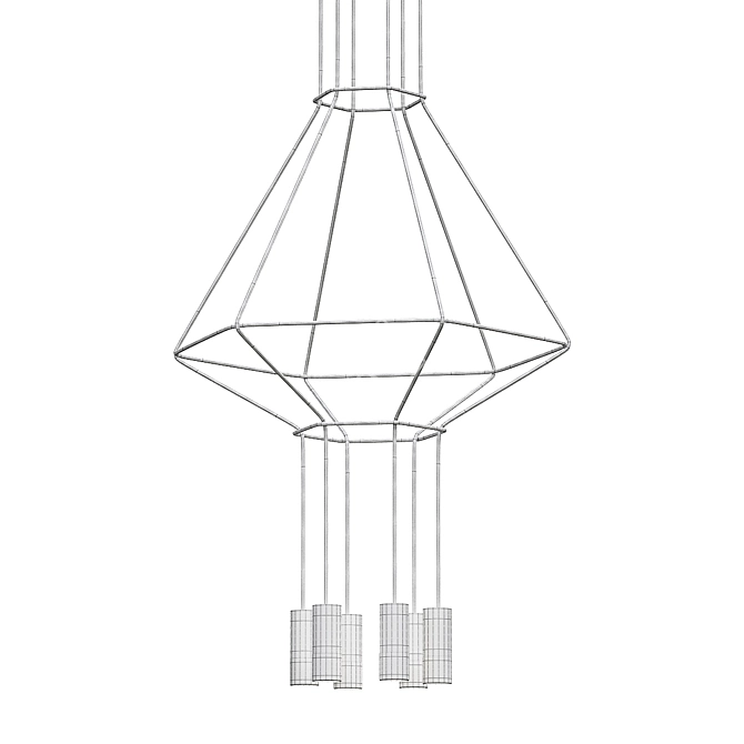 ImperiumLoft VIA Wireflow Chandelier 3D model image 3