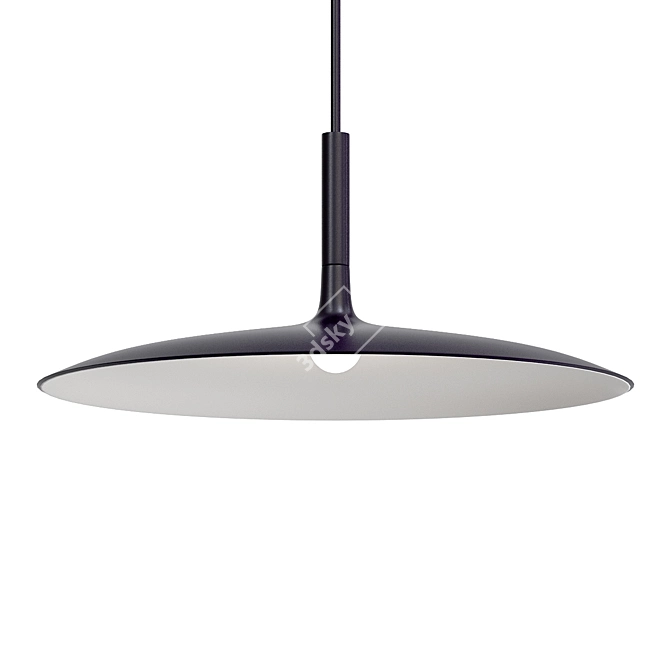 Impressive VISOR Black Pendant Light 3D model image 1