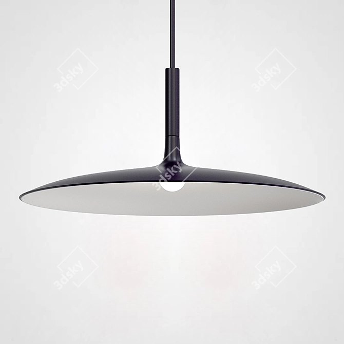 Impressive VISOR Black Pendant Light 3D model image 2