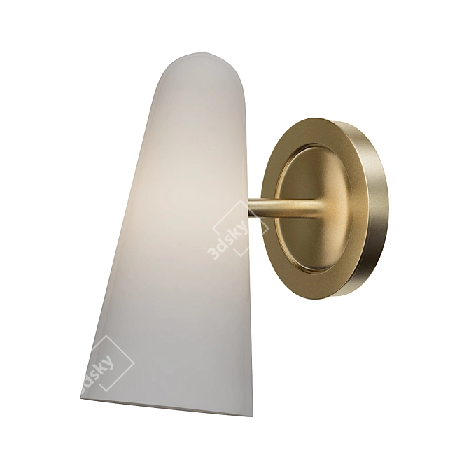 Montfaucon Single Sconce: Industrial Elegance 3D model image 1