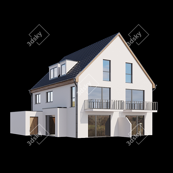 Contemporary Home Design 3D model image 1