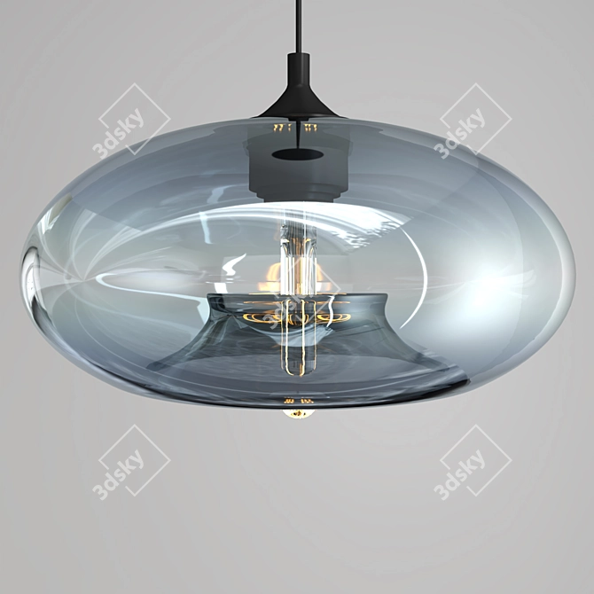 Nordic Glass Pendant Light 3D model image 4