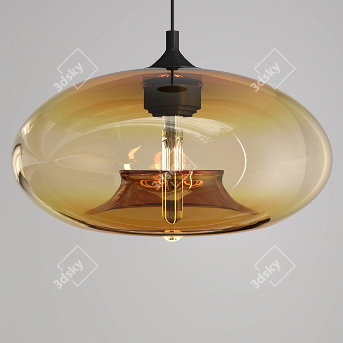 Nordic Glass Pendant Light 3D model image 6