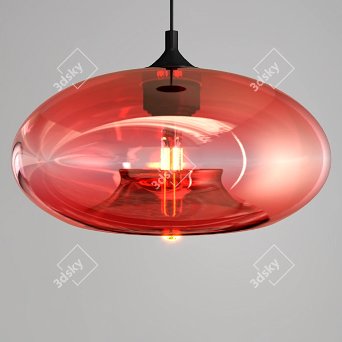 Nordic Glass Pendant Light 3D model image 7