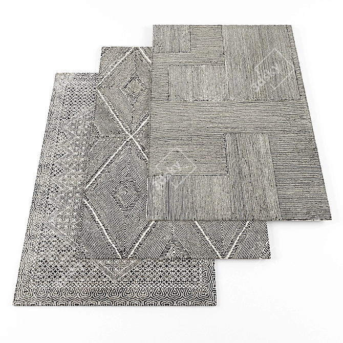 High-Res Rugs Set 3D model image 1