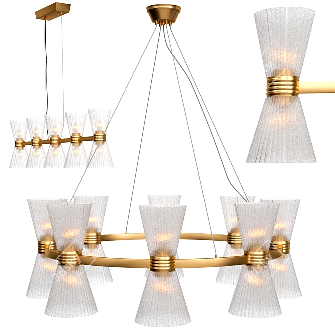 Elegant Elinor Chandeliers 3D model image 1