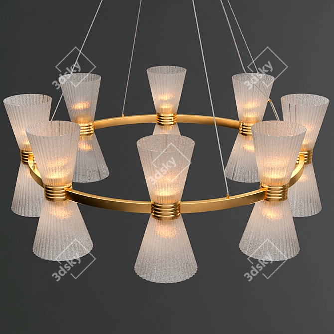 Elegant Elinor Chandeliers 3D model image 2