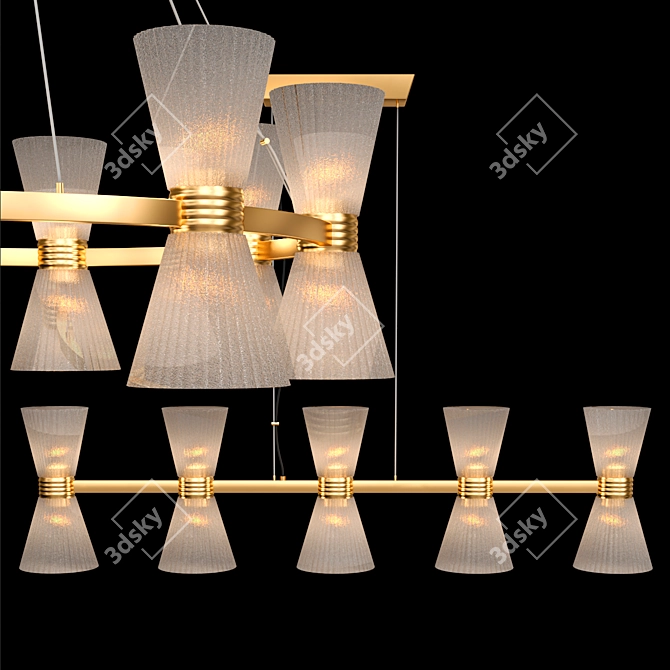 Elegant Elinor Chandeliers 3D model image 8