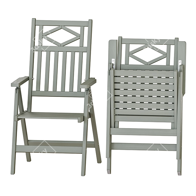IKEA BONDHOLMEN Table and Chairs Set 3D model image 4