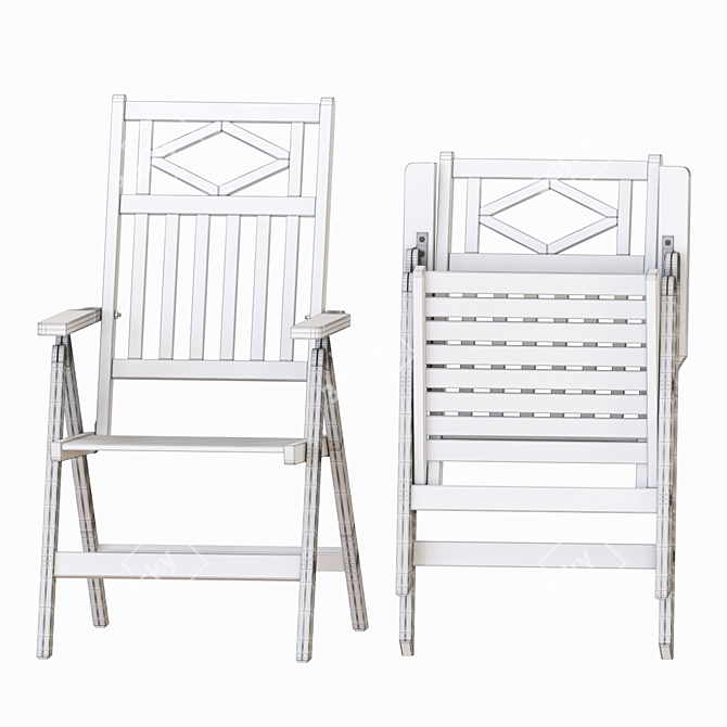 IKEA BONDHOLMEN Table and Chairs Set 3D model image 5