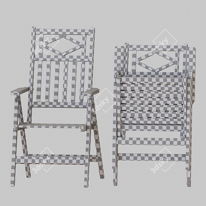 IKEA BONDHOLMEN Table and Chairs Set 3D model image 6