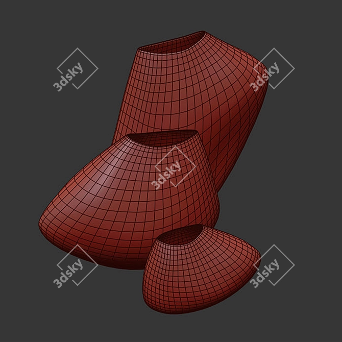 Elegant Centimeter-Sized Vase 3D model image 2