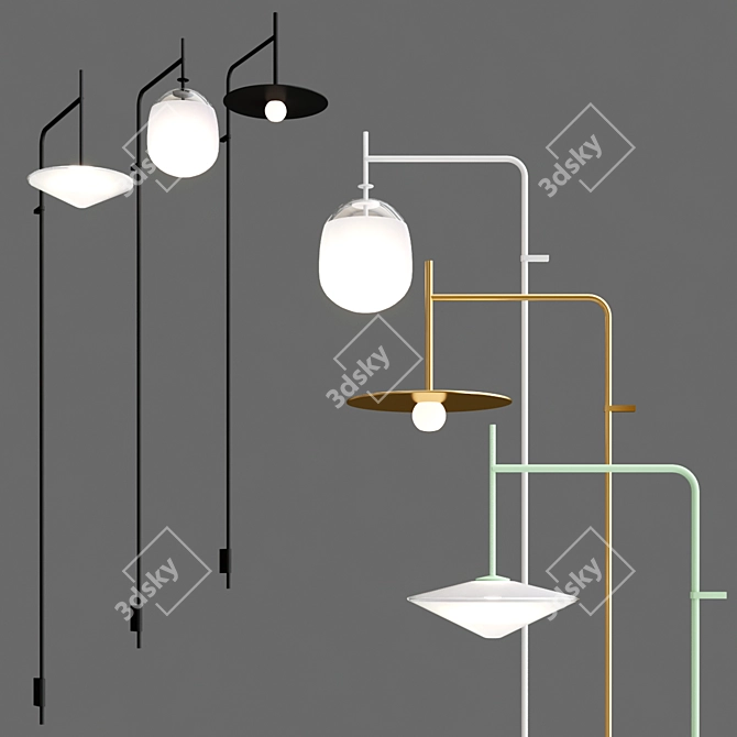 Modern TEMPO Wall Lamps by Vibia 3D model image 3