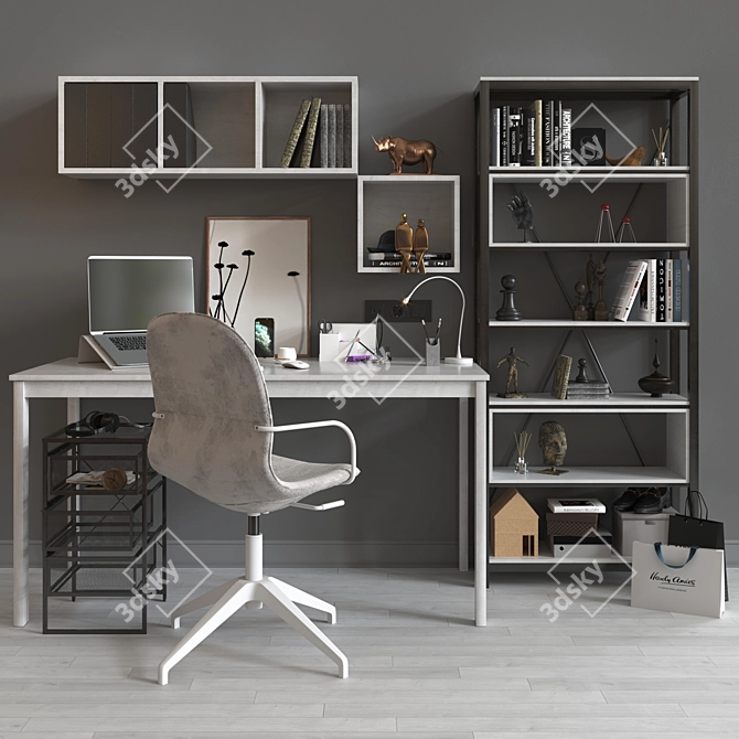 Modern Office Furniture Set 3D model image 7