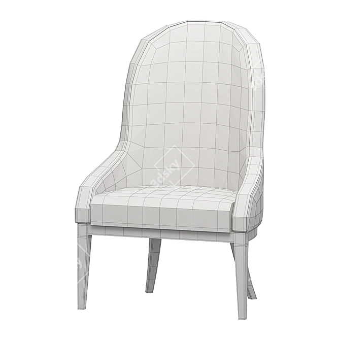 Elegant Aleal Chairs in Corry 3D model image 2