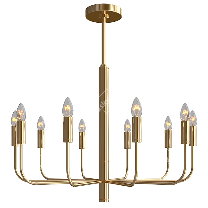 Elegant Brianna Chandelier 3D model image 1