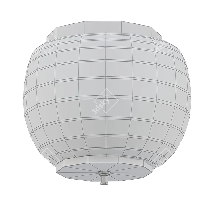 Elegant Swirl Ceiling Light 3D model image 2