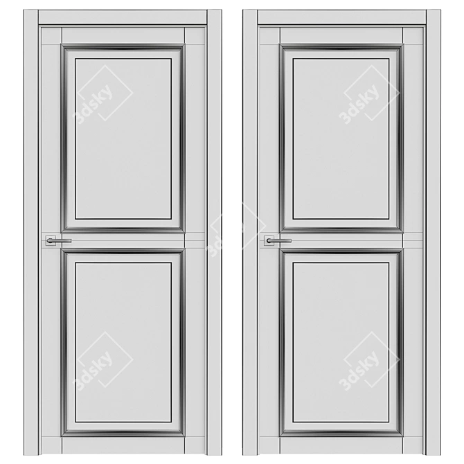 Modern Interior Door 142 3D model image 2