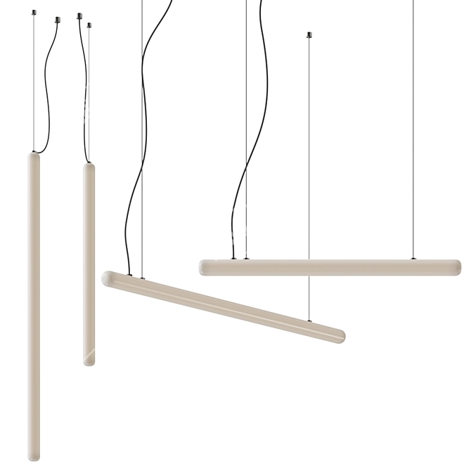 SLIDE Stiletto Pendant Lamp: Sleek and Stylish Illumination 3D model image 1