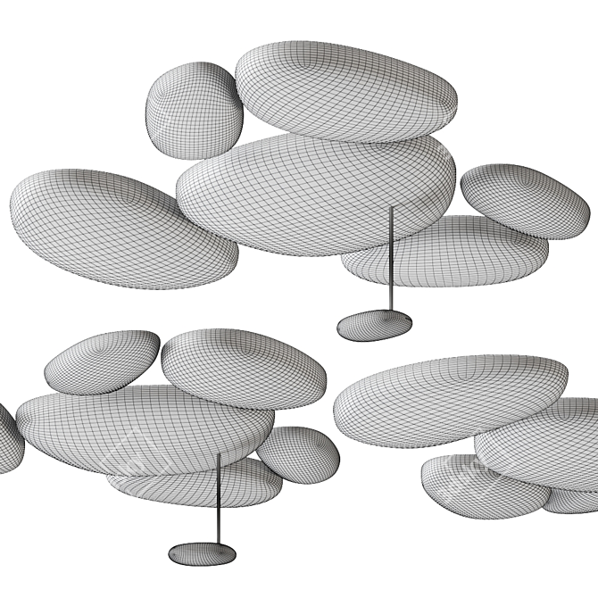 Sleek SKYDRO Ceiling Lamp: Modern Elegance 3D model image 2