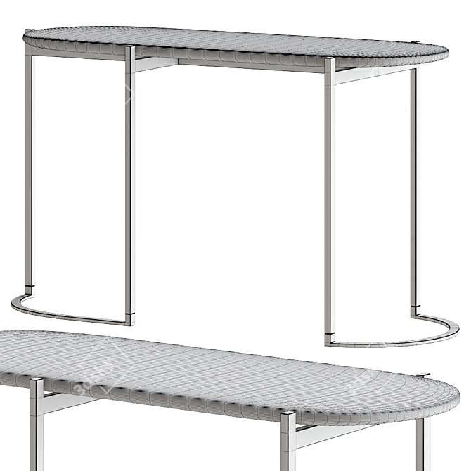 Sleek Blink Console Table 3D model image 2