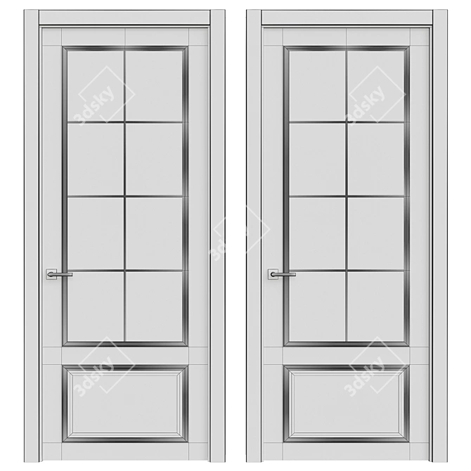 Modern Interior Door - Size: 2200x980mm 3D model image 2