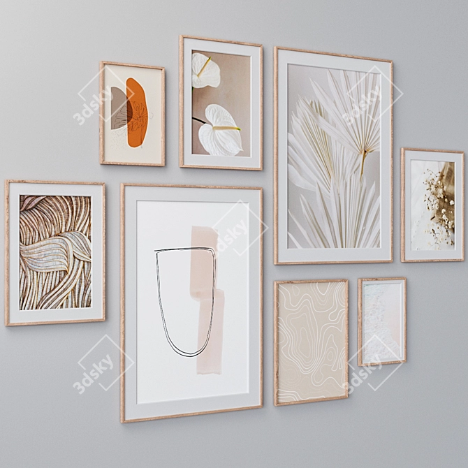 Versatile Set of Wall Paintings 1417 3D model image 2