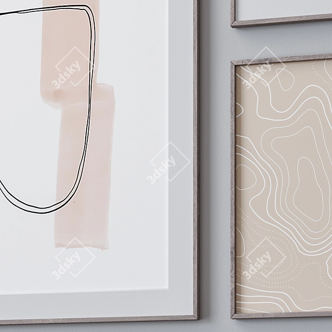 Versatile Set of Wall Paintings 1417 3D model image 3