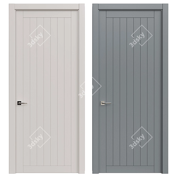 Contemporary Interior Door: 2200 / 980 mm 3D model image 1