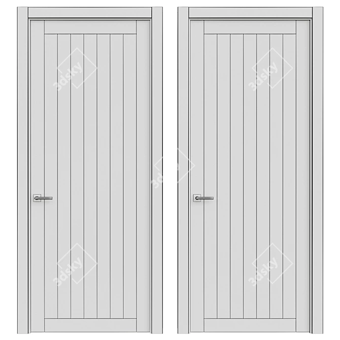 Contemporary Interior Door: 2200 / 980 mm 3D model image 2