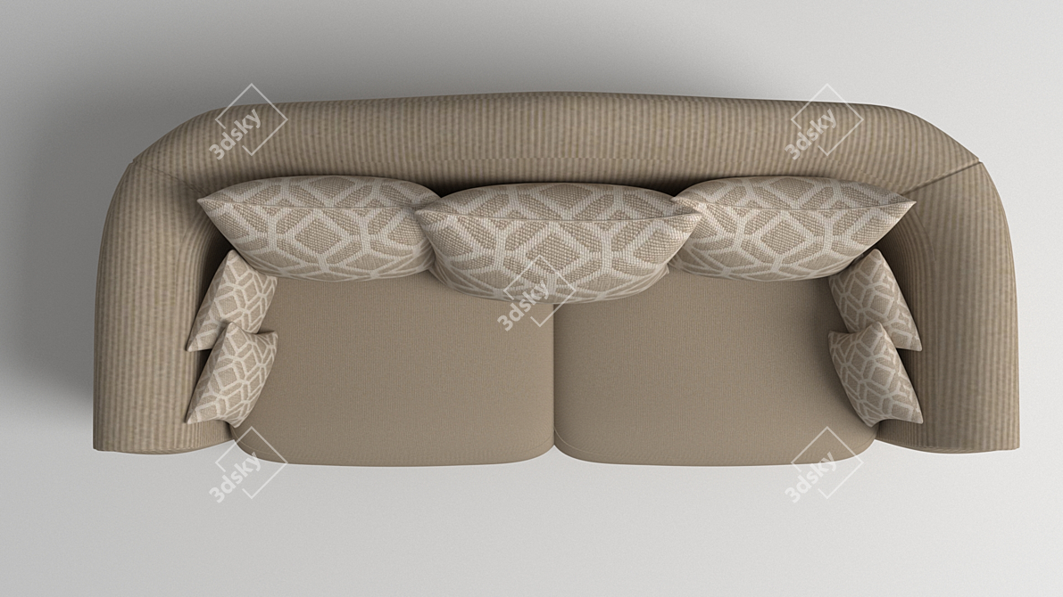 Versatile Designer Sofa 3D model image 2