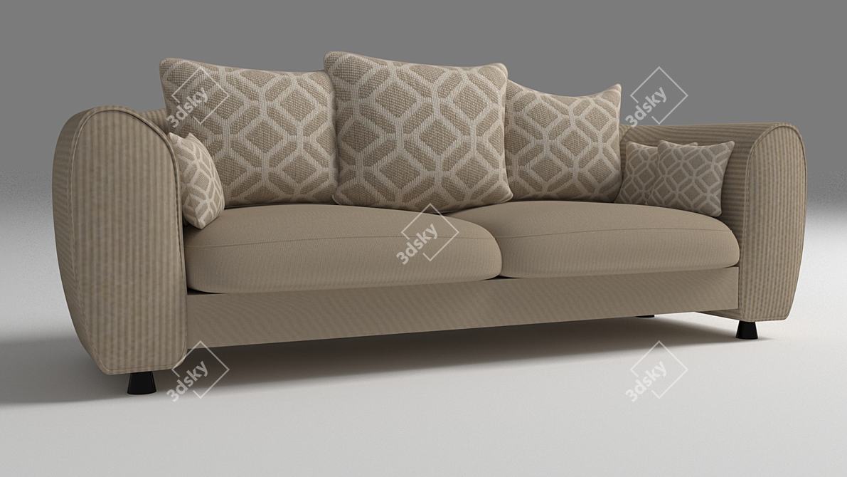 Versatile Designer Sofa 3D model image 3