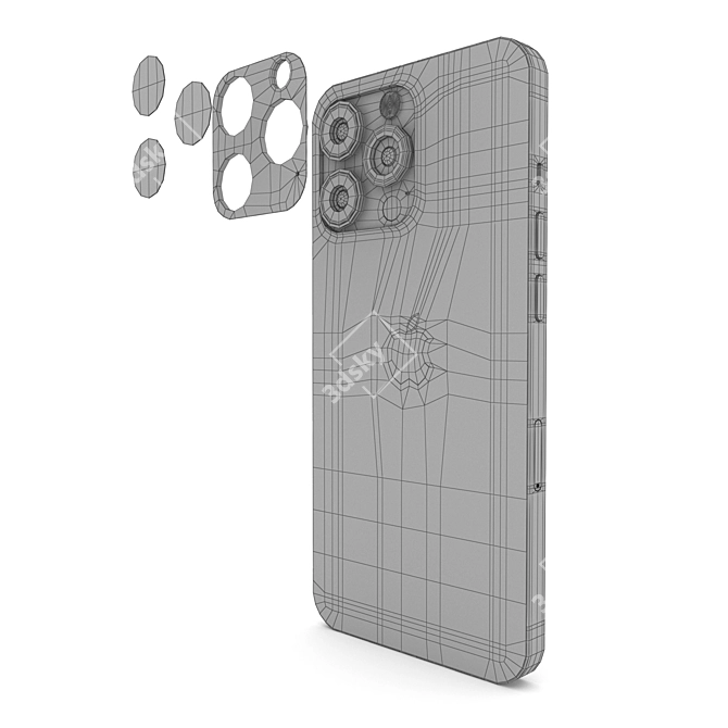 iPhone 13 Pro Max 3D Model - High Detail 3D model image 14