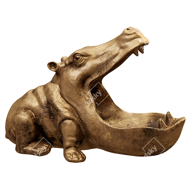 2013 Hippo Miniature Figurine 3D model image 1