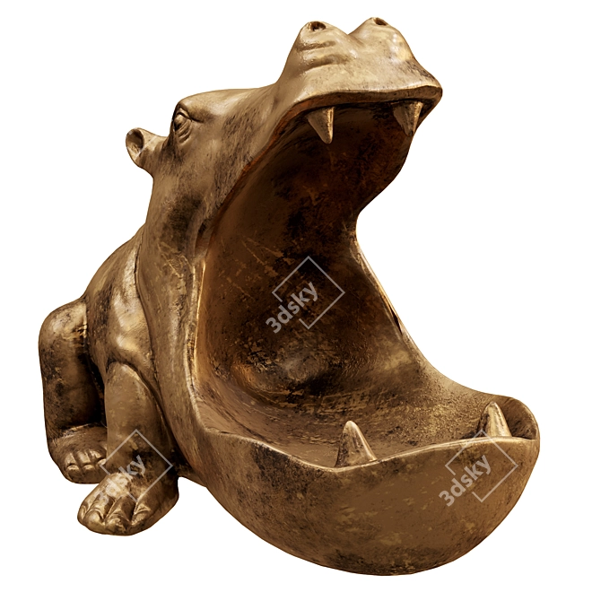 2013 Hippo Miniature Figurine 3D model image 7