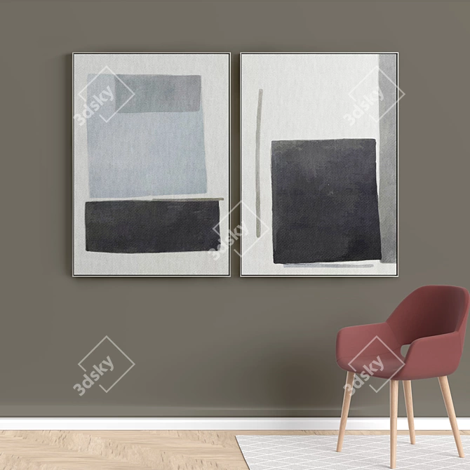 Contemporary Frame Set for Interior 3D model image 5