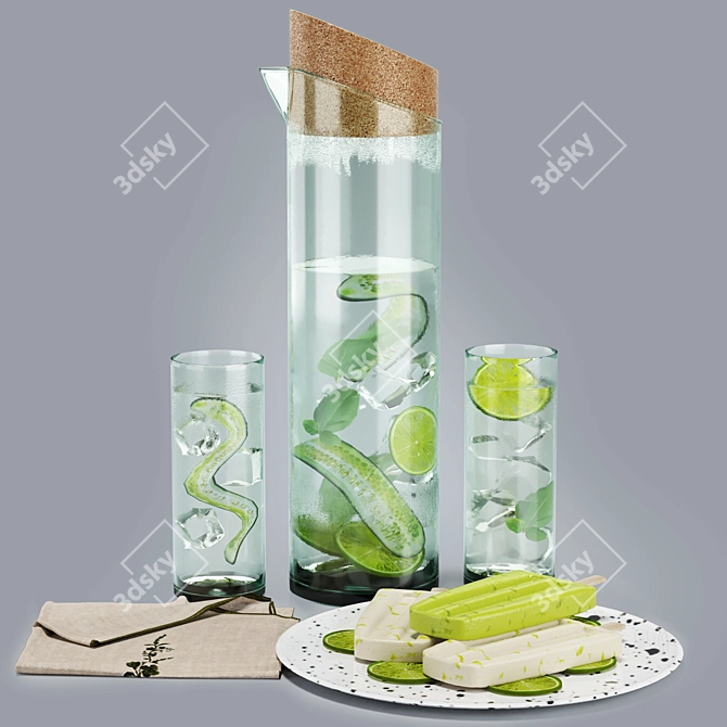 Pure Lime Infusion in Canopy Carafe 3D model image 6