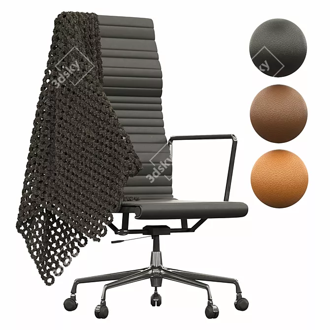 Luxury Leather Office Chair 3D model image 1