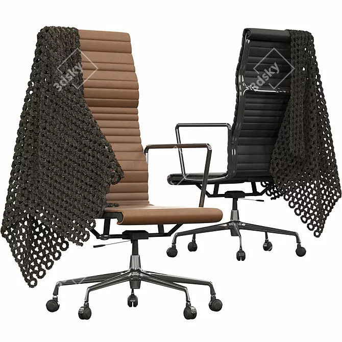 Luxury Leather Office Chair 3D model image 2